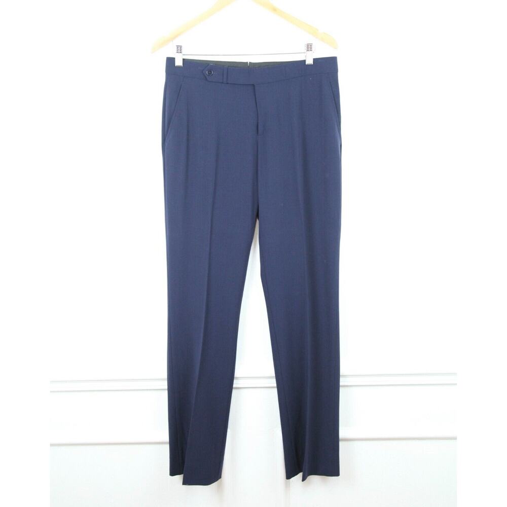 Ralph Lauren Black Label Vintage Navy Blue Dress Pants‎ Size 10 Vintage 90s Wool